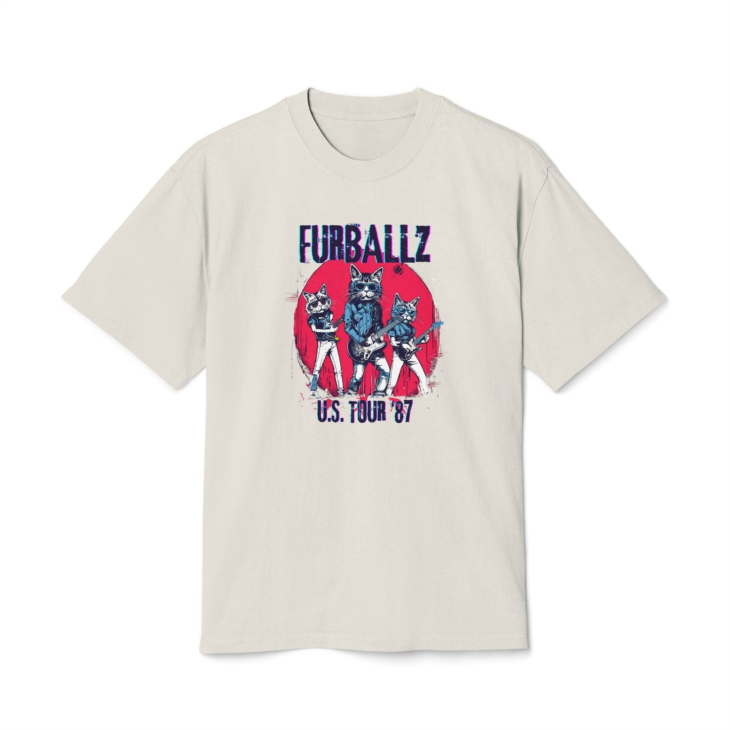 Camiseta Gráfica de Banda Estilo Vintage de los 80 Furrballz