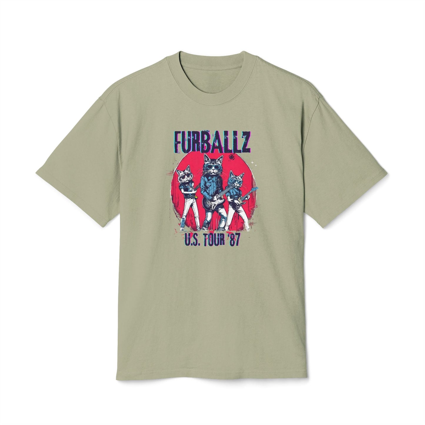 Camiseta Gráfica de Banda Estilo Vintage de los 80 Furrballz