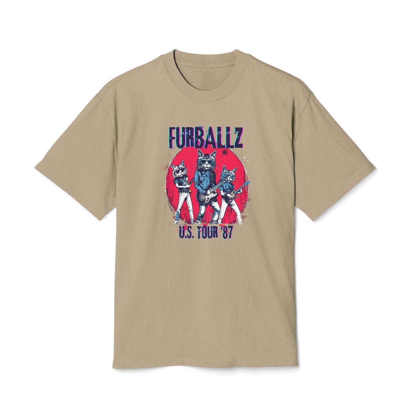 Camiseta Gráfica de Banda Estilo Vintage de los 80 Furrballz