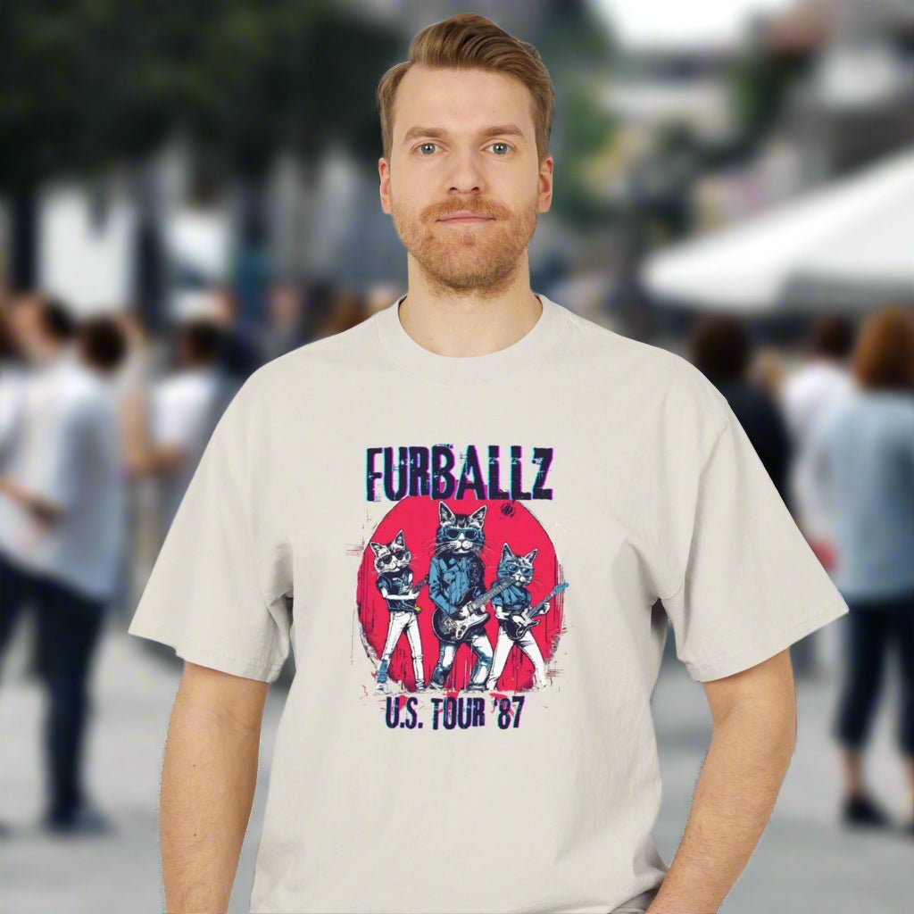Camiseta Gráfica de Banda Estilo Vintage de los 80 Furrballz
