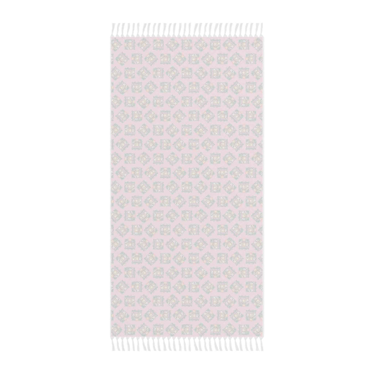 Toalla de Playa Furreal Cat – Envoltura de Borlas Boho Rosa