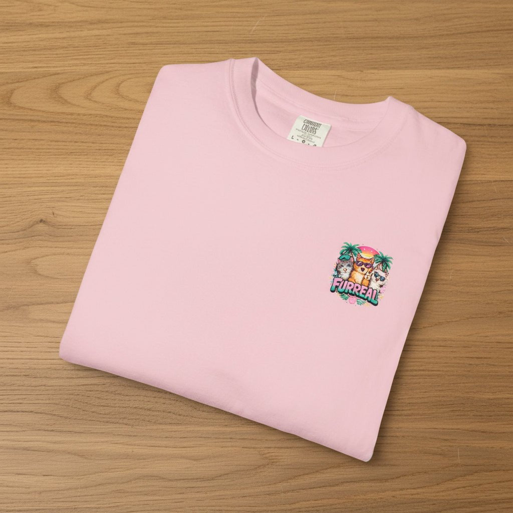 T-shirt Furreal Cat Sunset | T-shirt unisexe