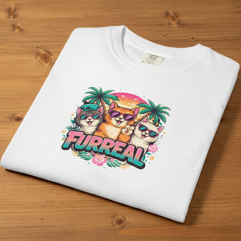 T-shirt Furreal Cat Sunset | T-shirt unisexe