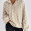 Fuzzy Quarter Zip Long Sleeve Sweatshirt - Korvel