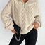 Fuzzy Quarter Zip Long Sleeve Sweatshirt - Korvel