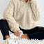 Fuzzy Quarter Zip Long Sleeve Sweatshirt - Korvel