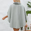 Fuzzy Trim Open Front Poncho - Korvel