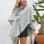 Fuzzy Trim Open Front Poncho - Korvel
