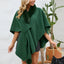 Fuzzy Trim Open Front Poncho - Korvel