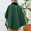 Fuzzy Trim Open Front Poncho - Korvel