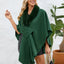 Fuzzy Trim Open Front Poncho - Korvel