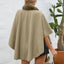 Fuzzy Trim Open Front Poncho - Korvel