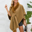 Fuzzy Trim Open Front Poncho - Korvel