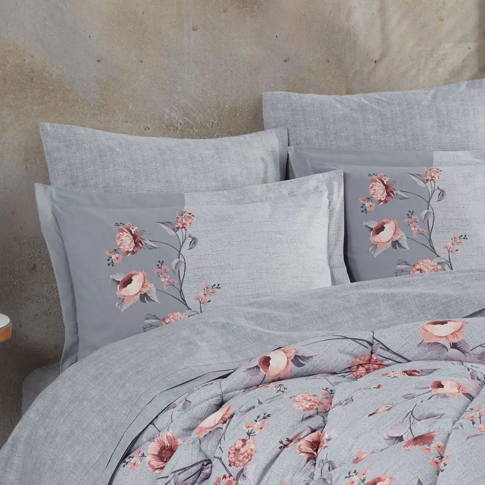 Conjunto de Sueño Doble Hobby Benita Gris - Popelín