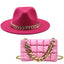 Sombrero Fedora de Lujo con Cadena Dorada para Mujeres
