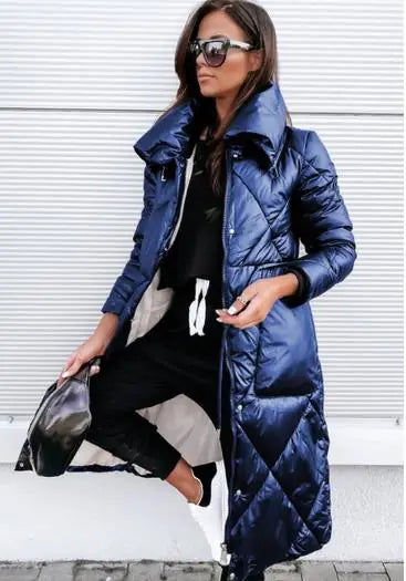 Abrigo Largo Elegante de Invierno para Mujeres