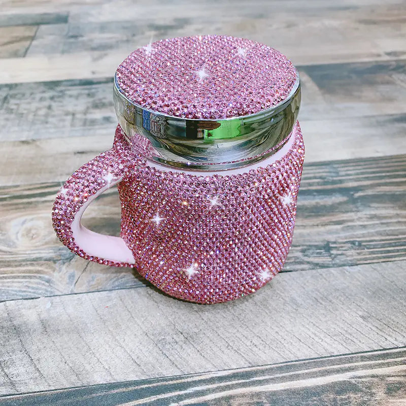 Creative Ceramic Coffee Mug with Lid for Office Use