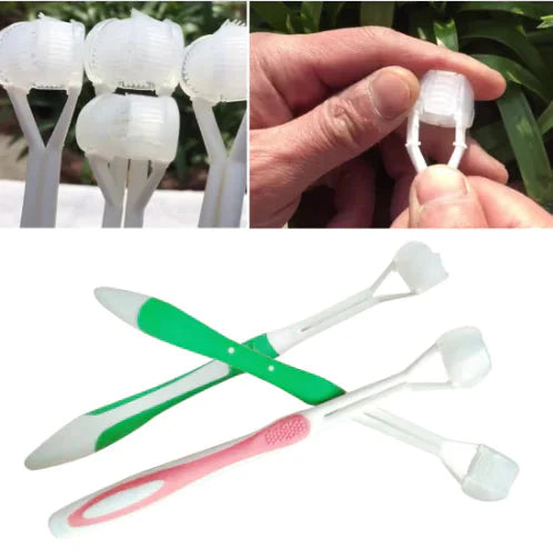 Cepillo de dientes manual de tres lados para una limpieza efectiva