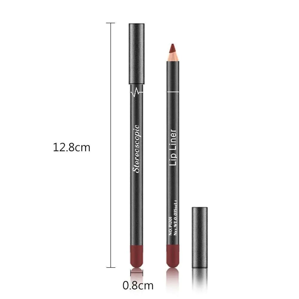 Ensemble de 12 crayons à lèvres mats étanches