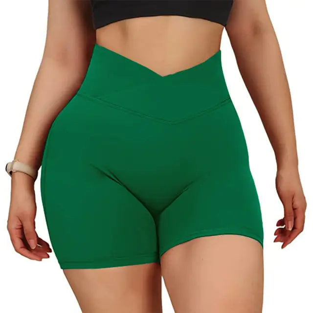 Shorts de Yoga Sin Costuras de Cintura Alta para Mujeres