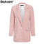 Blazer de Mujer a Cuadros Elegante