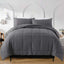 Luxury Gray Comforter Set - 3 Piece Queen Bed in a Bag