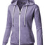 Sudadera con cremallera ligera GIVON para mujeres - Lavanda