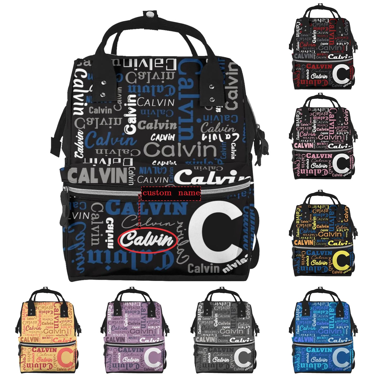 Personalized Large Capacity Diaper Bag - Custom Backpack