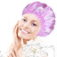 Premium Reusable Shower Caps for Women - 4 Pack