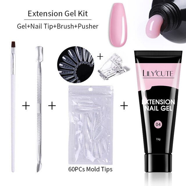 LILYCUTE Nail Extension Gel Set - Premium Nail Care