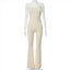 Stylish Solid Color Lace-Up Sleeveless One-Piece for Women