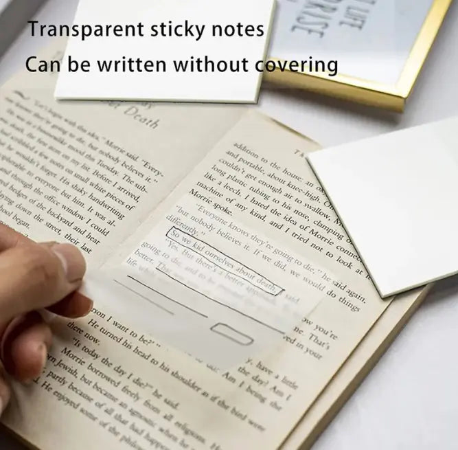 Autocollants de Notes Transparents - Notes Fluorescentes en PET
