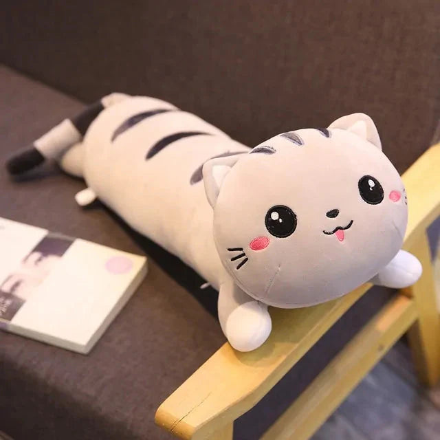 Juguetes de Peluche en Forma de Almohada de Gato Lindos - Compañeros Suaves y Acogedores