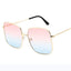 Lunettes de soleil carrées de luxe avec protection UV400