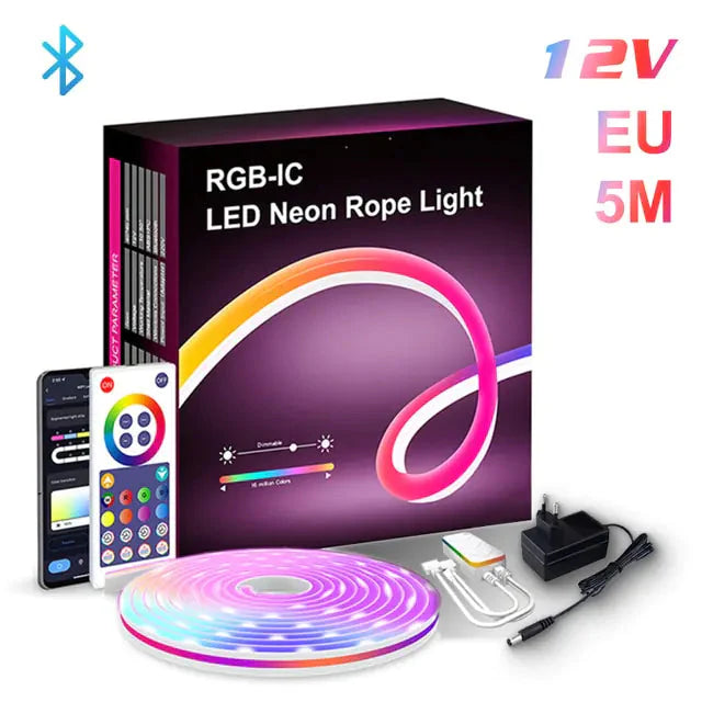 Barre lumineuse néon LED RGB avec WiFi et contrôle vocal