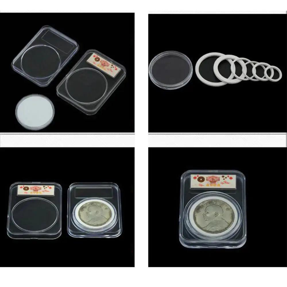 Soporte de Monedas Transparente Premium para Monedas Conmemorativas