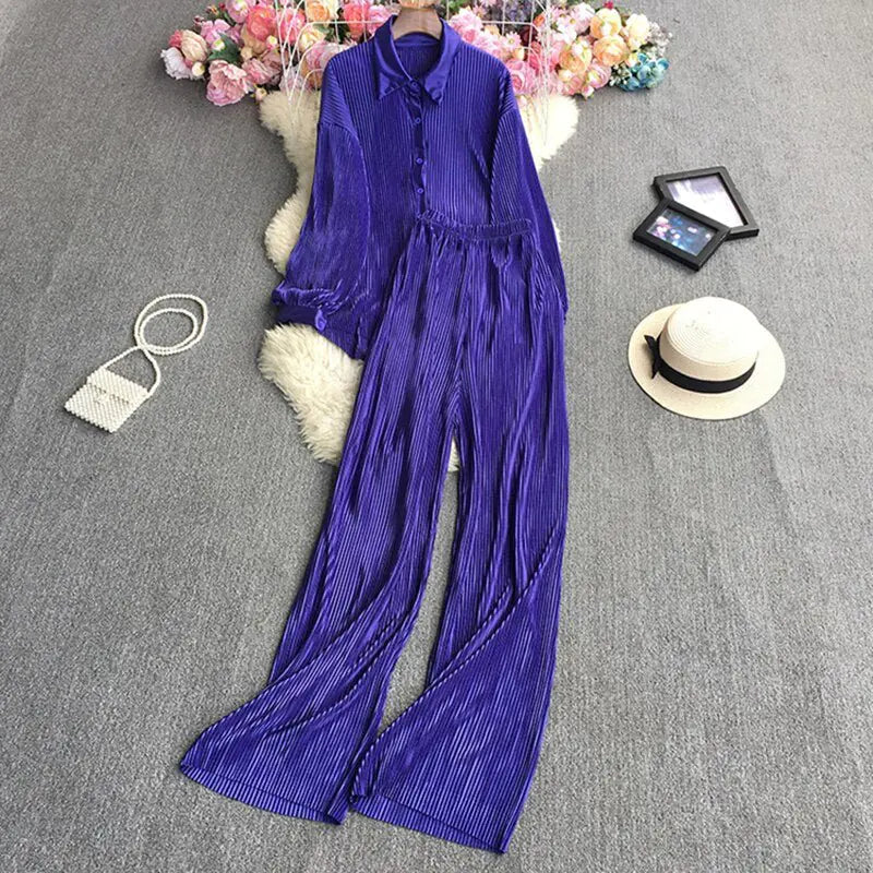 Elegant Pleated Set for Women