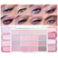 Palette de fards à paupières mates 16 couleurs rose nude taupe