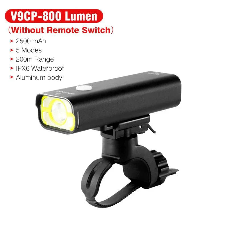 GACIRON 400-1800 Lúmenes Luz Delantera Recargable por USB para Bicicleta