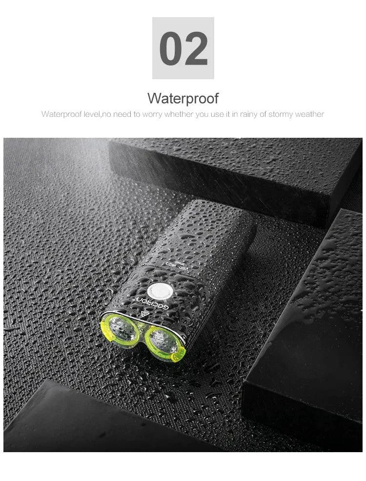 GACIRON 400-1800 Lúmenes Luz Delantera Recargable por USB para Bicicleta