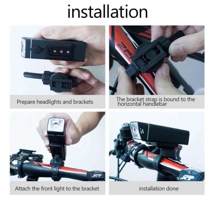 GACIRON 400-1800 Lúmenes Luz Delantera Recargable por USB para Bicicleta
