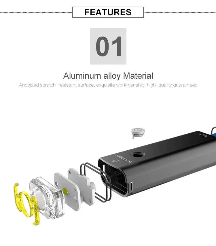 GACIRON 400-1800 Lúmenes Luz Delantera Recargable por USB para Bicicleta
