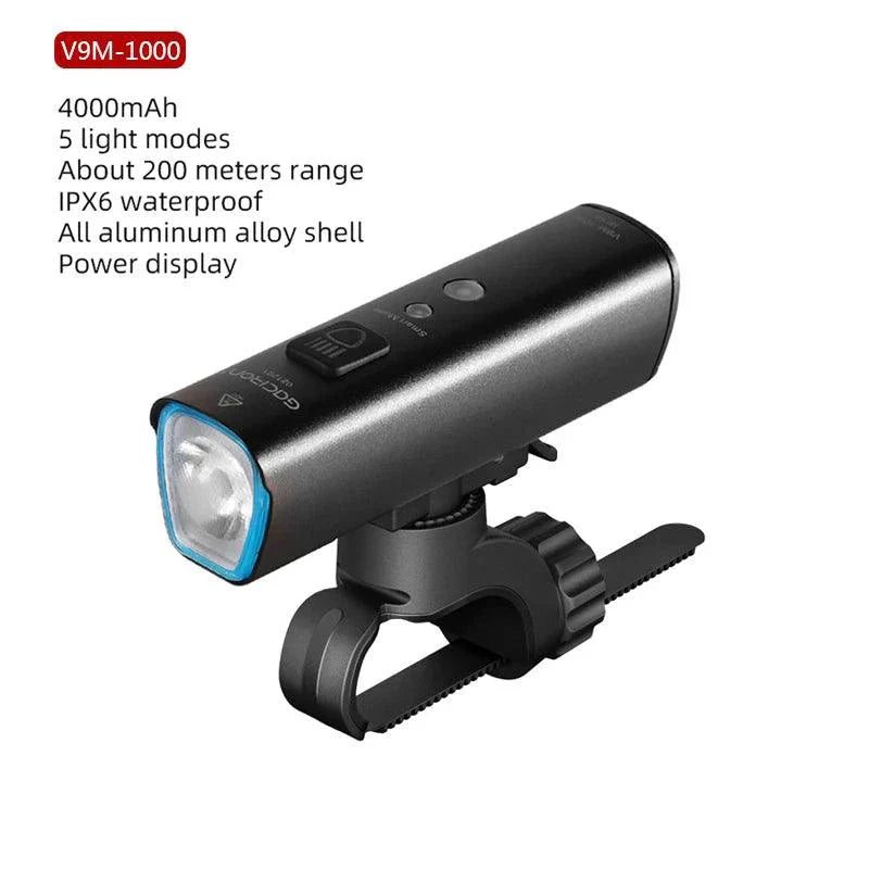 GACIRON 400-1800 Lúmenes Luz Delantera Recargable por USB para Bicicleta