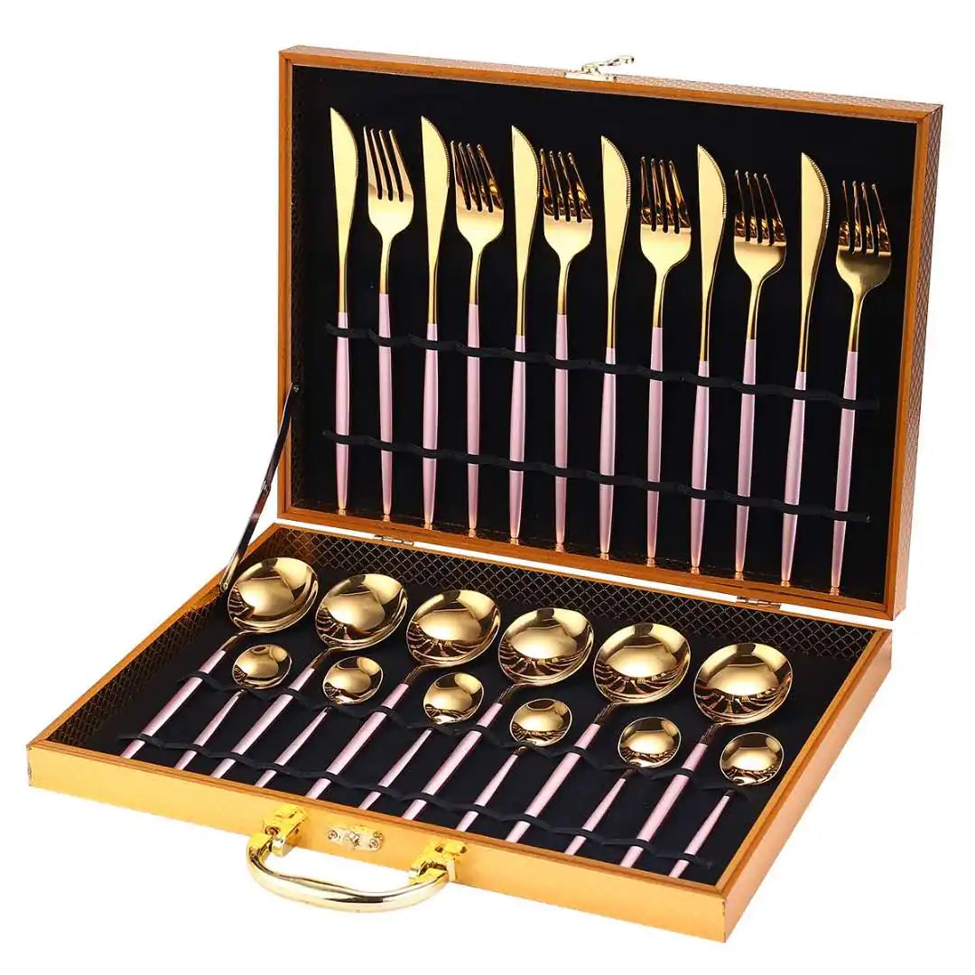 24 Pieces Luxury Cutlery Set for Elegant Dining