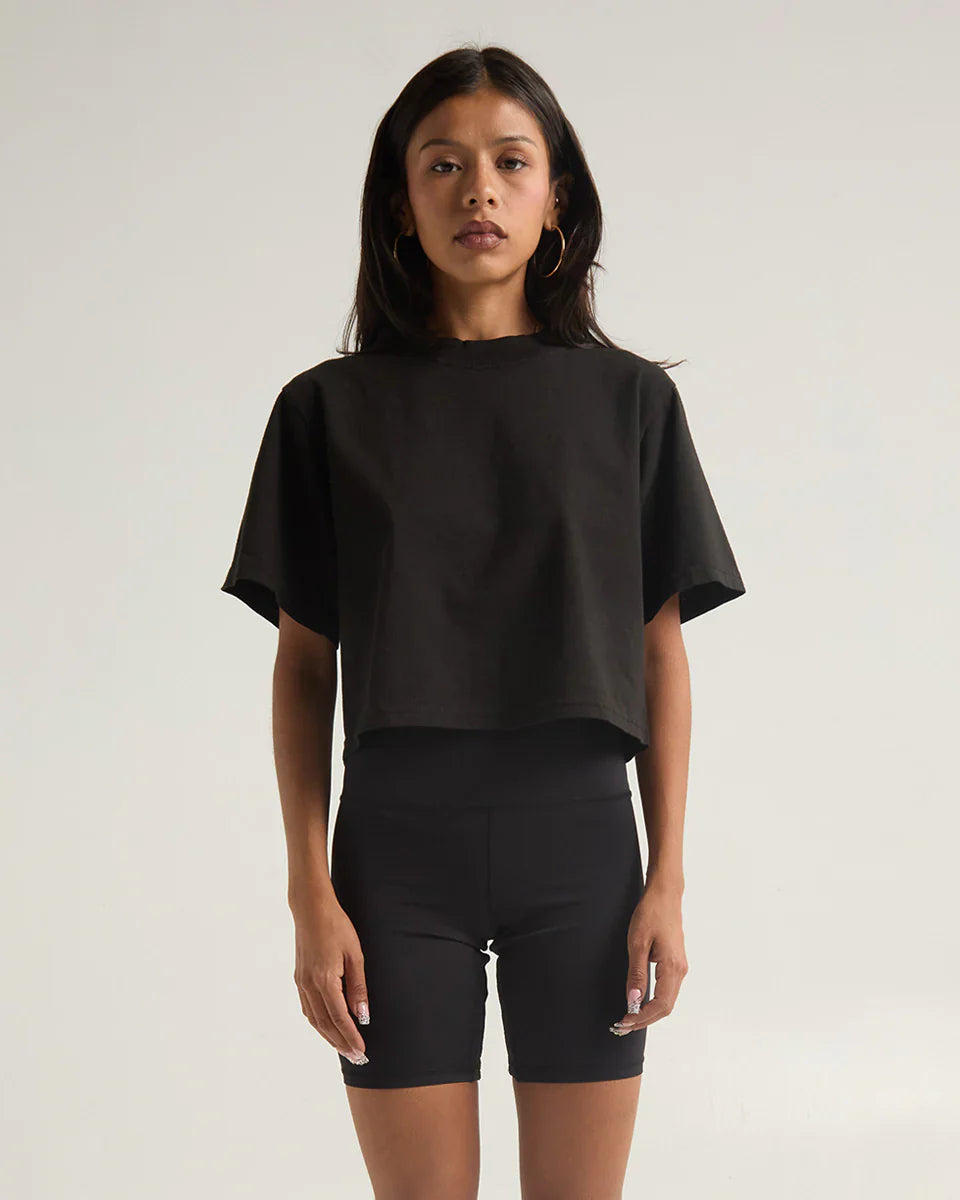 Camiseta Crop Shaka 6oz para Mujer