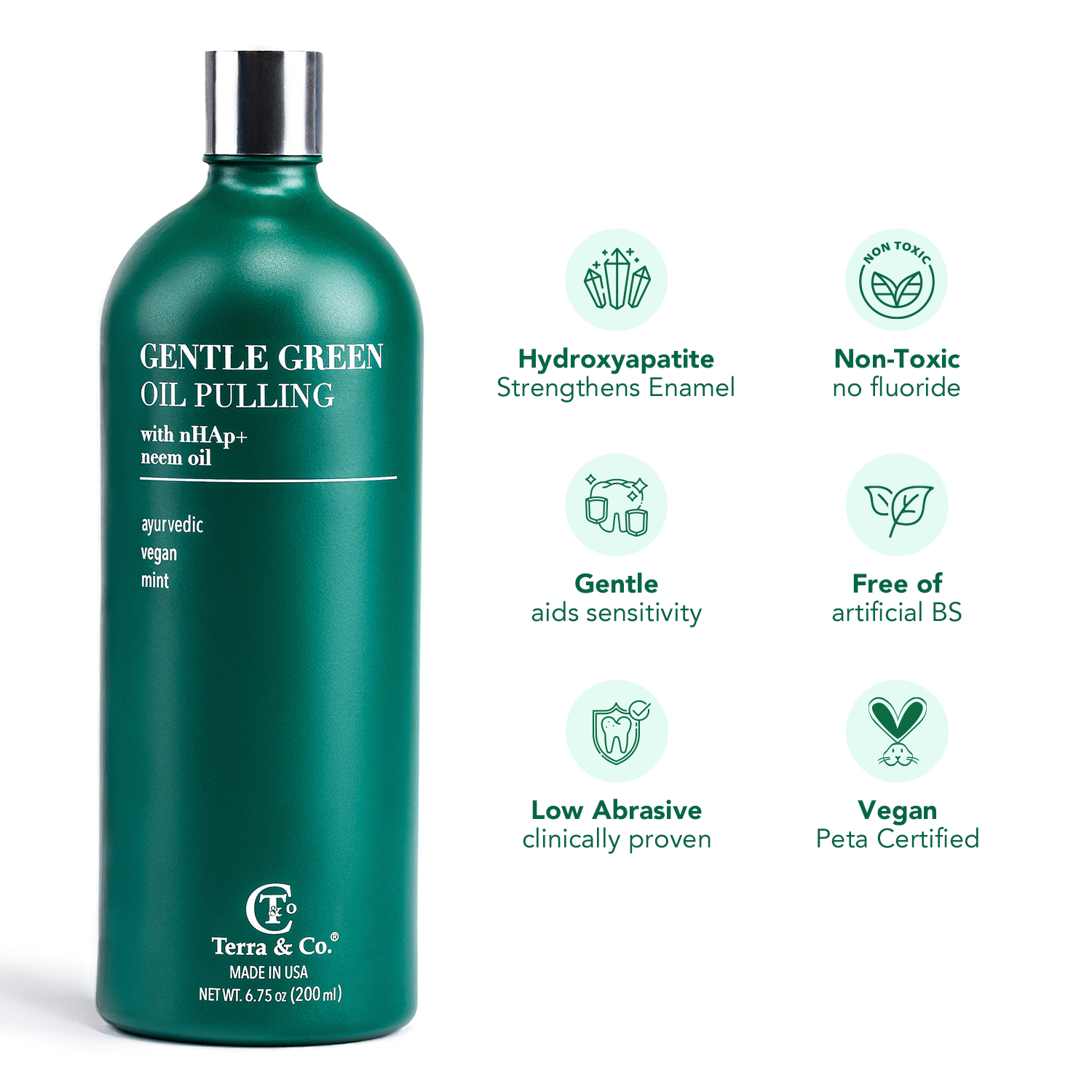 Gentle Green Oil Pulling Mouthwash – Enamel Support & Gum Health - Korvel