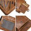 Portefeuille court pour homme en cuir véritable avec fermeture éclair et design multifonctionnel