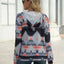 Geometric Zip Up Long Sleeve Hooded Jacket
