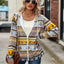 Geometric Zip Up Long Sleeve Hooded Jacket