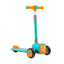 Folding Adjustable Kids Scooter with LED Wheels & Emoji Covers - Green